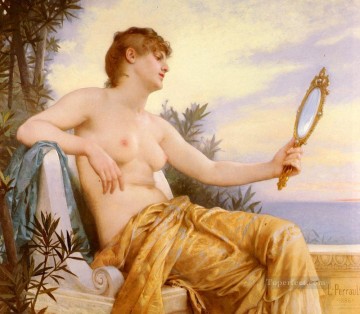 Desnudo Painting - Vanitas desnuda León Bazile Perrault